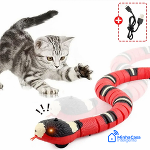 Cobra Maluca. Brinquedo inteligente para gatos, Infra-vermelhor, usb recarregável.